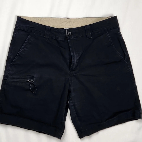 Columbia Black Button Up Shorts - Picture 1 of 5